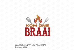 Kom Ons Braai Bundle | 4&quot; x 4&quot; Hoop | 3 designs Product Image 4
