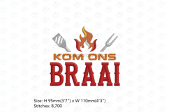 Kom Ons Braai Bundle | 5&quot; x 7&quot; Hoop | 3 designs Product Image 6