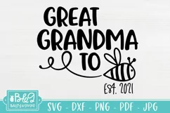 Great Grandma To Bee SVG - New Great Grandma To Be Product Image 2