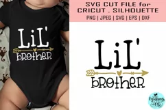 Lil' brother svg, baby brother shirt svg Product Image 1