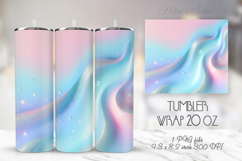 Light aqua pastel tumbler 20oz wrap sublimation design png Product Image 1