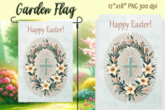 Easter Garden Flag Sublimation |Religious sublimation design Product Image 1