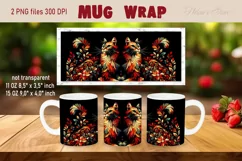 Flower cat Mug Sublimation png| Flowers cat |Art cat bouquet Product Image 2