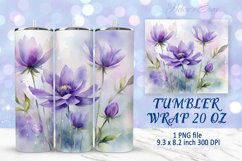 Flower tumbler wrap|Tumbler sublimation 20oz| Summer floral Product Image 1