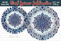 Christmas Snowflake Wind Spinner wrap sublimation design png Product Image 1