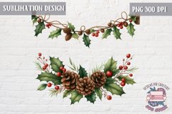 Rustic Christmas PNG Sublimation Wooden Cozy clipart Product Image 1