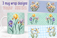 Vintage summer flowers design mug wrap 15 oz 11 oz png Product Image 1