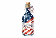 Glass Bottle Sublimation Independence Day Product Image 1