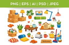 Home Furniture Bundle Doodle|Vector &amp; PNG Moving Product Image 1