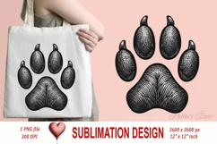 Dog paw imges |Valentines day Sublimation clipart sketch png Product Image 2