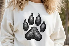Dog paw imges |Valentines day Sublimation clipart sketch png Product Image 1