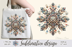 Christmas snowflakes clipart|Cute Winter flower shirt design Product Image 3