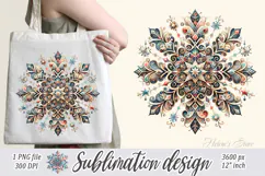 Christmas snowflakes clipart|Cute Winter flower shirt design Product Image 3