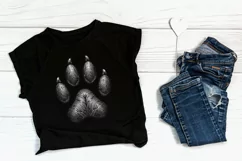 Dog paw imges |Valentines day Sublimation clipart sketch png Product Image 3