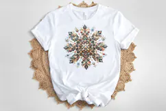 Christmas snowflakes clipart|Cute Winter flower shirt design Product Image 4
