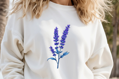 Wild flower lavender clipart |Vintage Summer flower graphics Product Image 2