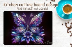 3d Crystal butterfly cutting board sublimation | Glass board Product Image 1
