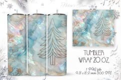 Christmas tree tumbler wrap 20oz sublimation | Magic forest Product Image 1