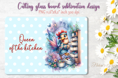Cute chicken and funny quote cutting board sublimation png Product Image 1