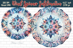 Christmas Snowflake Wind Spinner wrap sublimation design png Product Image 1