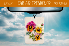 3d Floral Air Freshener Car| Car air freshin sublimating png Product Image 1