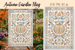 Autumn pumpkins Garden Flag Sublimation | Fall garden design Product Image 1
