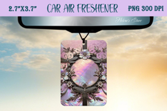 Iridescent floral pattern Air Freshener Car sublimating Product Image 1