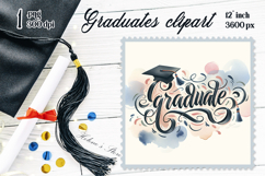 Graduate sublimation png | Graduating vintage postage stamp Product Image 1
