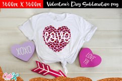 Leopard Hearts clipart Valentine&#039;s Day sublimation Product Image 2