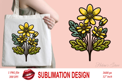 Wild flower buttercup clipart |Vintage Summer flower graphic Product Image 2