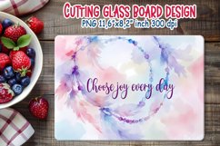 inspirational quote kitchen glass cutting board sublimation Product Image 1
