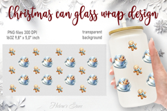 Marry Christmas gingerbread men can glass wrap 16oz png Product Image 2