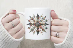 Christmas snowflakes clipart|Cute Winter flower shirt design Product Image 3