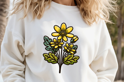 Wild flower buttercup clipart |Vintage Summer flower graphic Product Image 3