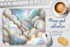 Iridescent cloudy sky sublimation design mouse pad Product Image 1