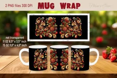 Flower cat Mug Sublimation png| Flowers cat |Art cat bouquet Product Image 1