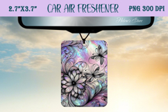 Iridescent floral pattern Air Freshener Car sublimating Product Image 1