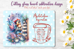Cute chicken and funny quote cutting board sublimation png Product Image 1