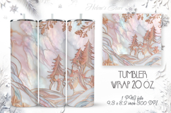 Christmas tree tumbler wrap 20oz sublimation | Magic forest Product Image 1