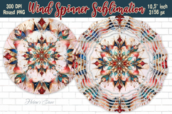 Christmas Snowflake Wind Spinner wrap sublimation design png Product Image 1