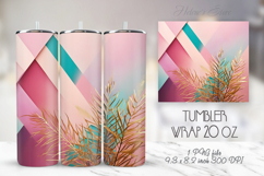 Florals pink tumbler sublimation wrap|Spring abstract design Product Image 1