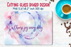 inspirational quote kitchen glass cutting board sublimation Product Image 2