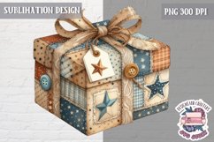 Christmas Patchwork Sublimation Design PNG Glitter Shine Product Image 1