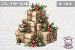 Rustic Christmas PNG Sublimation Wooden Cozy clipart Product Image 1