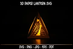 Autumn Lantern SVG I Autumn paper cut SVG I Luminaries SVG Product Image 1