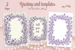 Vintage floral frame for cardmaking | Scrapbooking templates Product Image 1
