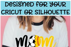 Soccer Softball Mom - A Sports Cricut Cut File Product Image 2