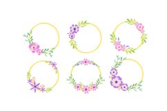 Various Hand Drawn Floral Geometric Frames Set Product Image 1