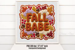 Autumn Chenille Embroidered Patch Puffy design PNG Product Image 2