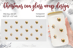 Marry Christmas gingerbread men can glass wrap 16oz png Product Image 2